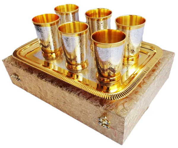 Decorative_6_Pcs._Glass_Set_With_Tray_-_3x3x4_inch_(B175)