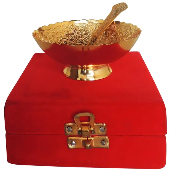 Brass_Decorative_Bowl_With_Velvet_Box_-_4x4x2_inch_(B285_A)