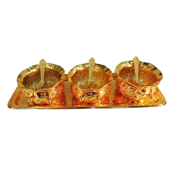 Brass_Decorative_3_Pieces_Bowl_Set_With_Tray_Packed_in_Velvet_Box_(B292_G)