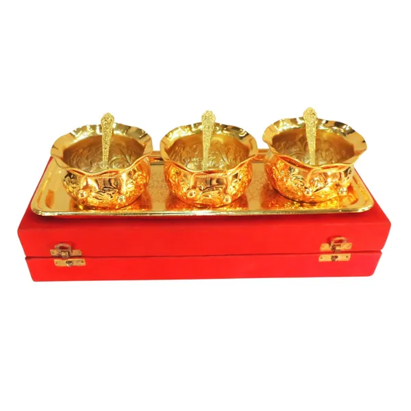 Brass_Decorative_3_Pieces_Bowl_Set_With_Tray_Packed_in_Velvet_Box_(B292_G)