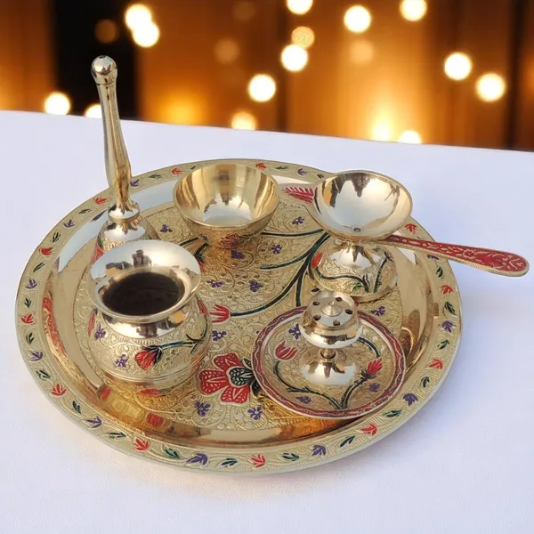 Brass_Puja_Thali_Set_With_Valvet_Box_(B296_B)