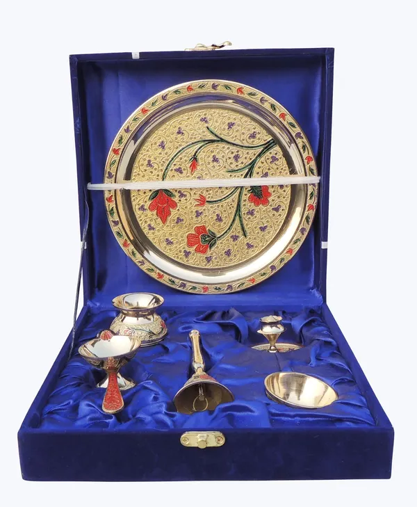 Brass_Puja_Thali_Set_With_Valvet_Box_(B296_B)