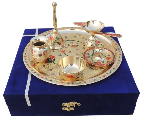 Brass_Puja_Thali_Set_With_Valvet_Box_(B296_C)