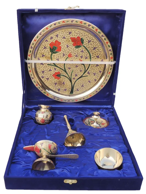 Brass_Puja_Thali_Set_With_Valvet_Box_(B296_C)