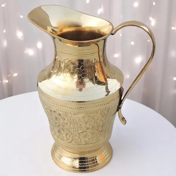 Brass_Drinking_Water_Jug,_Pitcher_1_Liter_-_6.5x4.5x8.5_Inch_(BC167_C)