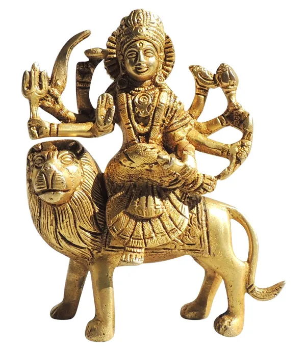 Brass_Showpiece_Durga_Ji_With_Super_Fine_Finish_God_Idol_Statue_-_5x2x6_Inch_(BS021)