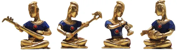 Brass_Showpiece_Musical_Set_Small_Statue_-_1.5x2.4x4_inch_(BS082)