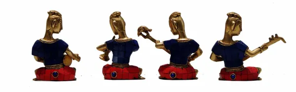 Brass_Showpiece_Musical_Set_Small_Statue_-_1.5x2.4x4_inch_(BS082)