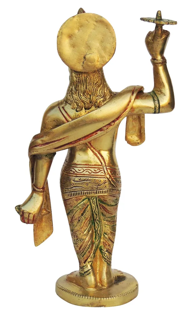 Brass_Krishna_With_Chakra_Idol-6.2x3.2x11.1_(BS1017_A)