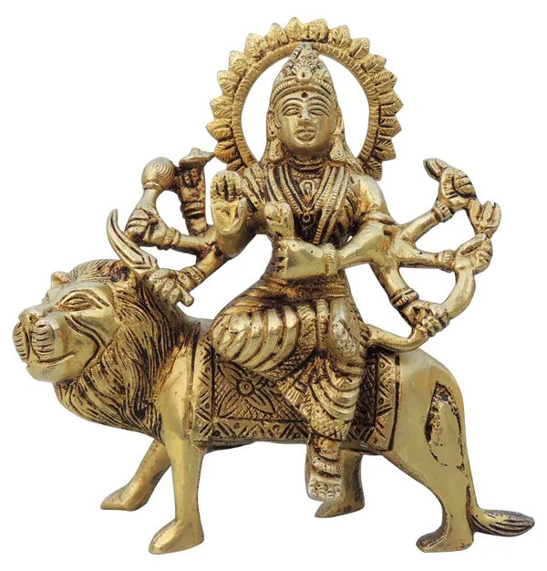 Brass_Showpiece_Durga_Ji_God_Idol_Statue_-_5x1.5x6_inch_(BS1028_D)