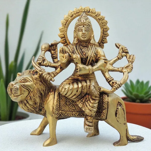 Brass_Showpiece_Durga_Ji_God_Idol_Statue_-_5x1.5x6_inch_(BS1028_D)