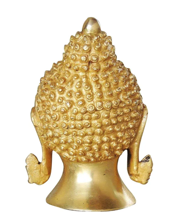 Brass_Showpiece_Buddha_Head_Statue_-_4x2.5x5.8_inch_(BS1029_B)