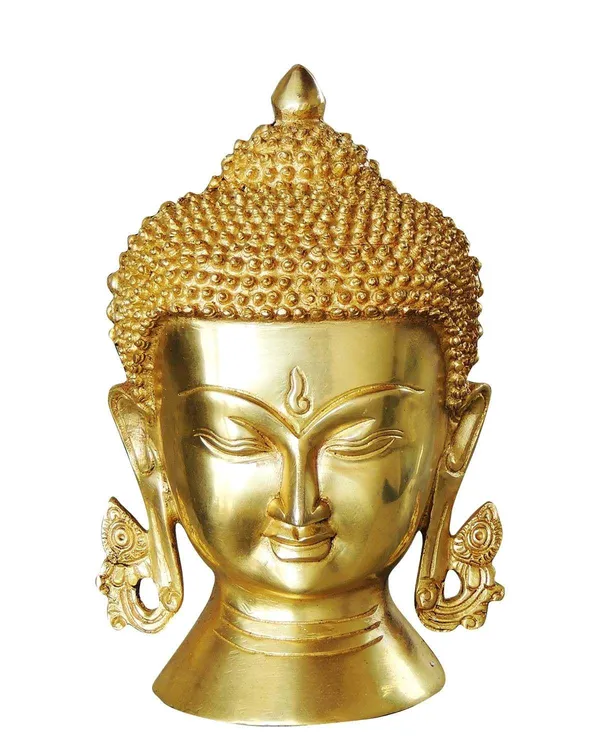 Brass_Showpiece_Buddha_Head_Big_Statue_-_6x3.4x8.5_inch_(BS1029_D)