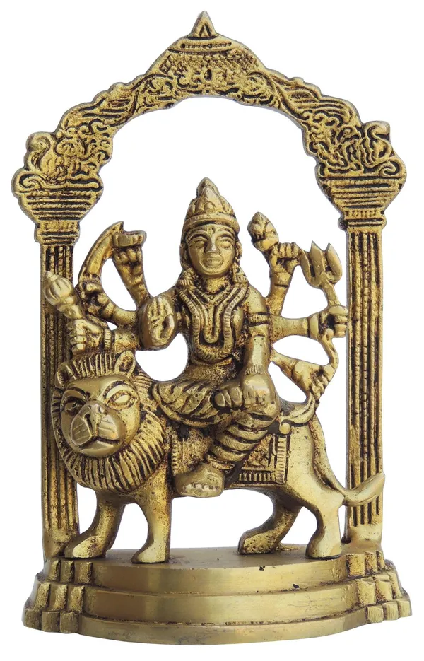 Brass_Durga_Ji_God_statue_idol_-_3.5x1.6x5.5_Inch_(BS1044_F)