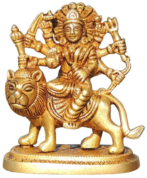 Brass_Showpiece_Durga_Ji_God_Idol_Statue_-_3.2x2x3.7_Inch_(BS1044_P)
