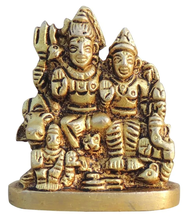 Brass_Showpiece_Shiv_Parivar_God_Idol_Statue_-_1.3x0.6x1.5_Inch_(BS1045_A)_-_Pack_of_2