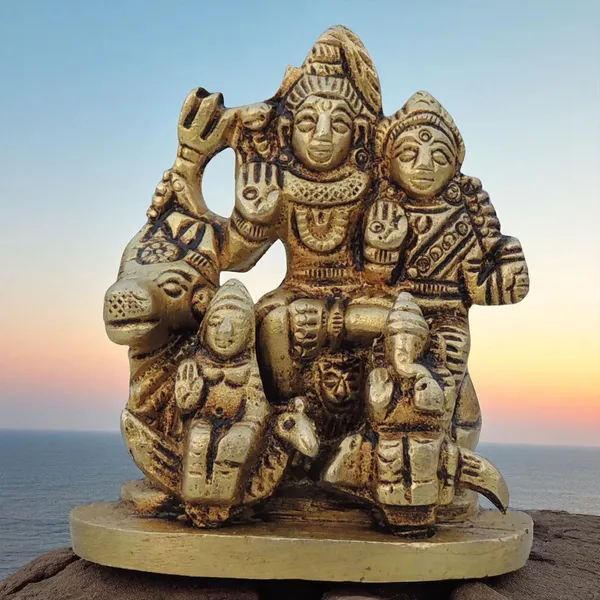 Brass_Showpiece_Shiv_Parivar_Idol_Statue_-_2.5x1x2.5_inch_(BS1045_C)