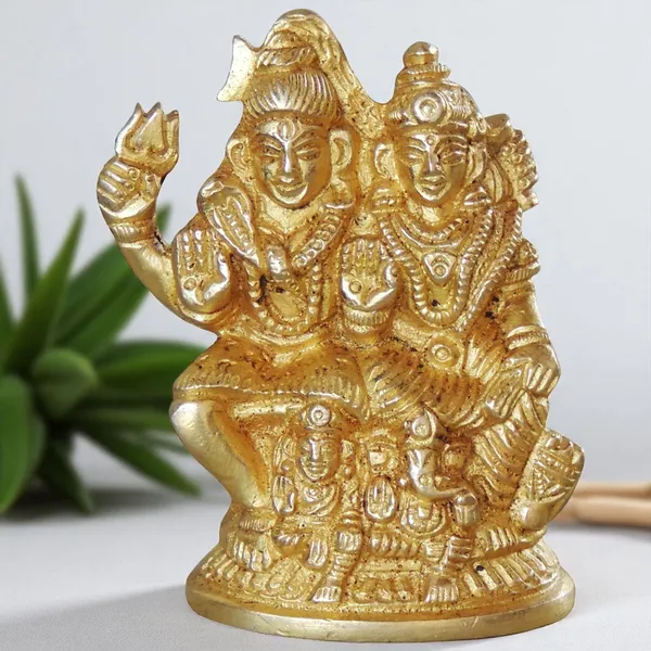 Brass_Showpiece_Shiv_Parivar_Idol_Statue_-_2x1x2.5_inch_(BS1045_D)