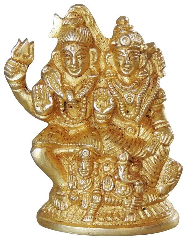 Brass_Showpiece_Shiv_Parivar_Idol_Statue_-_2x1x2.5_inch_(BS1045_D)