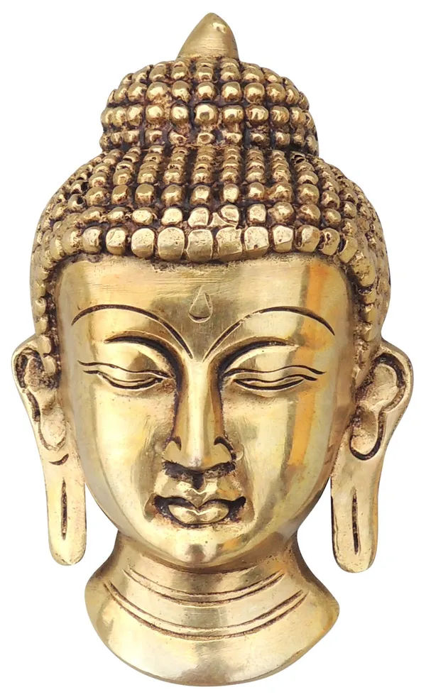 Brass_Showpiece_Buddha_Head_Statue_-_2x2x4_Inch_(BS1077_C)