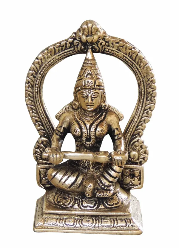 Brass_Annapurna_Devi_Murti_Statue_-_3x2x5.2_Inch_(BS1087_C)