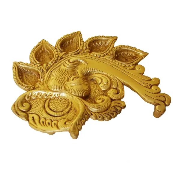 Brass_Elephant_Face_Conch_Shape_Deepak_5_Wicks_-_8x1x7_inch_(BS1187_A)
