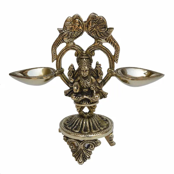 Brass_Table_Decor_Oil_Lamp_Deepak_With_Laxmi_-_8x2.8x7.2_inch_(BS1195_A)