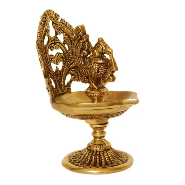 Brass_Cock_(Murga)_Oial_Lamp_Deepak_-_4x4x6_inch_(BS1196_A)