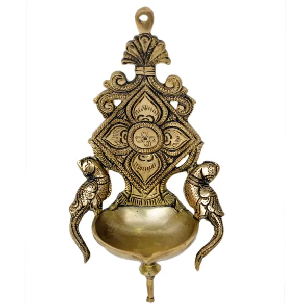 Brass_Wall_Hanging_Wall_Decor_Parrot_Oil_Lamp_Deepak_-_4x3.6x8_inch_(BS1199_A)