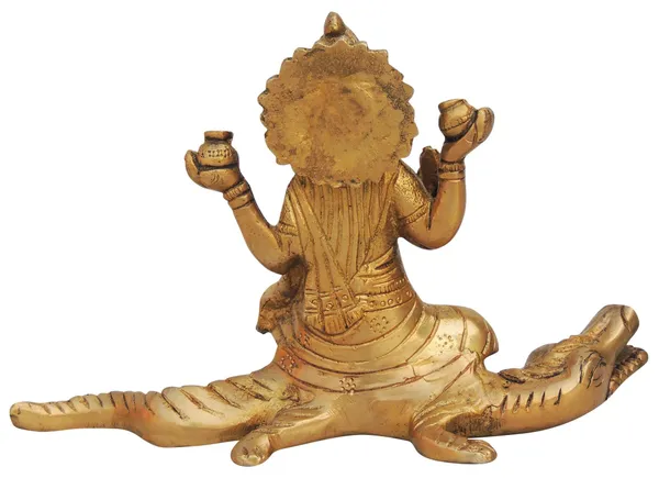 Brass_Showpiece_Ganga_Devi_Statue_-_7.2x3x4.6_Inch_(BS1278_E)