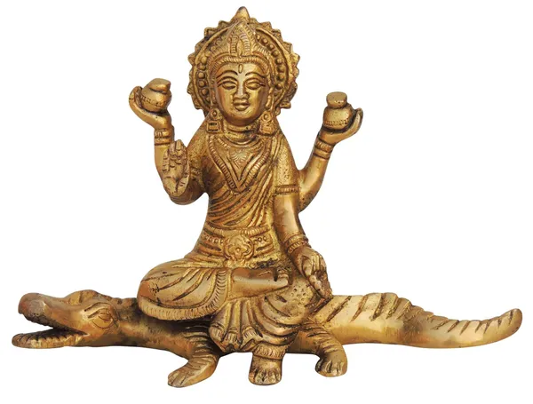 Brass_Showpiece_Ganga_Devi_Statue_-_7.2x3x4.6_Inch_(BS1278_E)