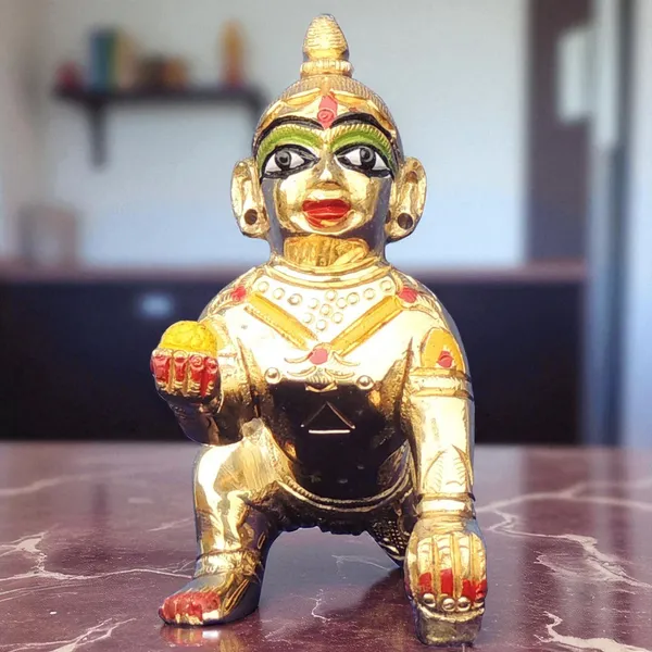 Brass_Showpiece_Laddu_Gopal_Idol_Statue_-_3.5x1.5x3_Inch_(BS1300_C)