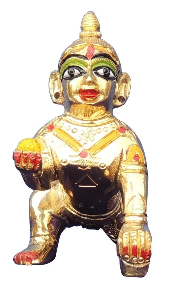 Brass_Showpiece_Laddu_Gopal_Idol_Statue_-_3.5x1.5x3_Inch_(BS1300_C)