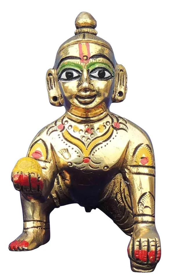 Brass_Showpiece_Laddu_Gopal_Idol_Statue_-4.5x2x3.5_Inch_(BS1300_D)