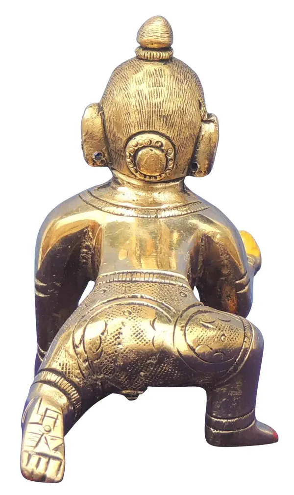 Brass_Showpiece_Laddu_Gopal_Idol_Statue_-4.5x2x3.5_Inch_(BS1300_D)