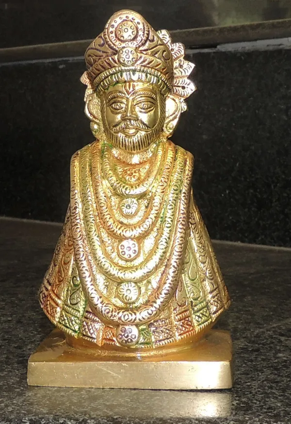Brass_Showpiece_Khatu_Shyam_Statue_-_3.5x2.5x6_Inch_(BS1305_D)