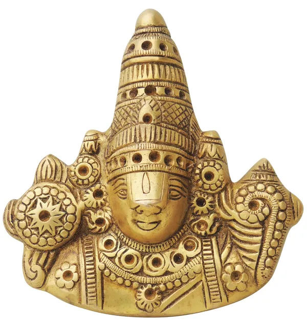Brass_Wall_Hanging_Showpiece_Tirupati_Bala_Ji_Statue_-_6.5x1x7_Inch_(BS1323_C)
