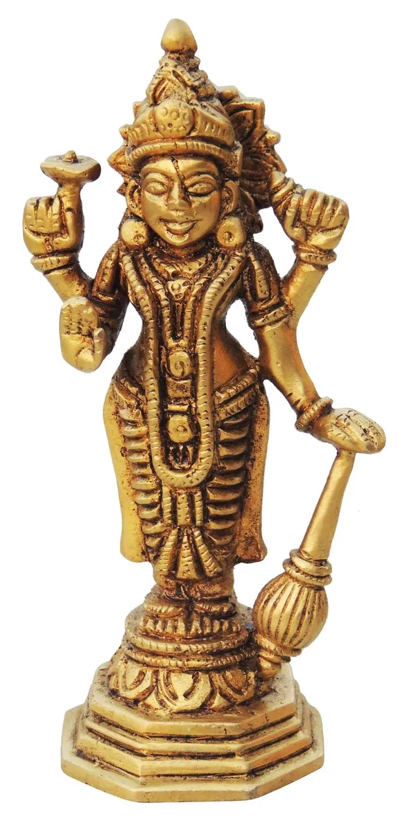 Brass_Showpiece_Vishnu_Statue_-_2.5x2x5.5_Inch_(BS1330_C)