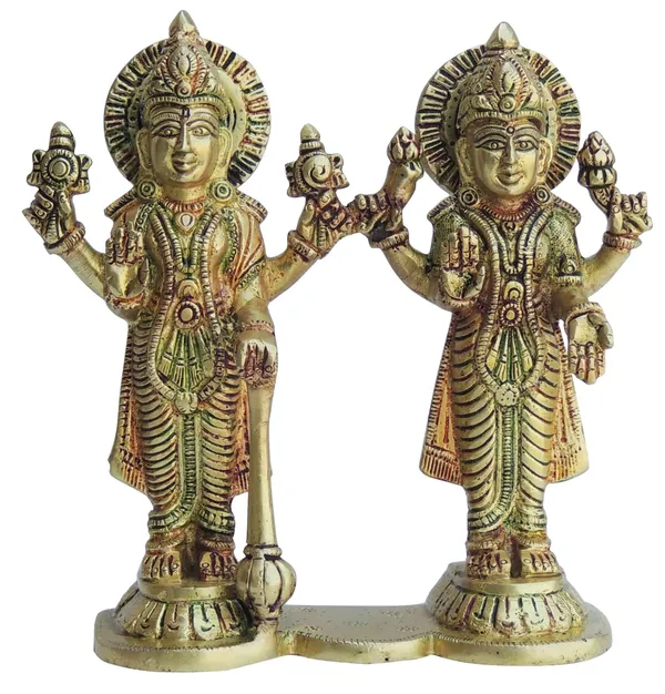 Brass_Showpiece_Vishnu_Laxmi_ji_Idol_-_6.5x2x7.5_Inch_(BS1352_E)
