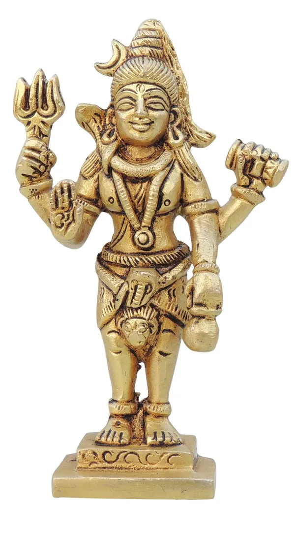 Brass_Showpiece_Shiv_Ji_God_Idol_Statue_-_2.6x1x4.5_Inch_(BS1363_C)