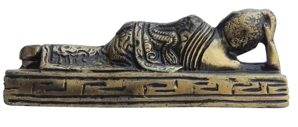 Brass_Showpiece_Sleeping_Buddha_Statue_-_4x0.5x1.5_Inch_(BS1364_C)