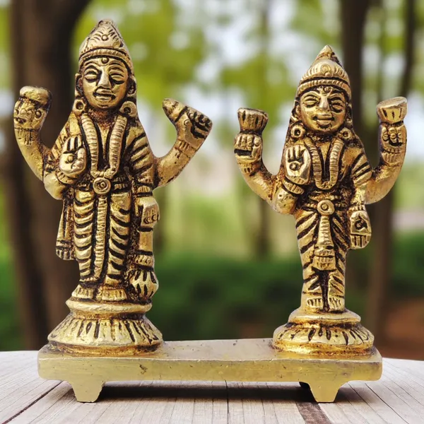 Brass_Showpiece_Vishnu_Laxmi_Ji_Statue_-_2.6x1x2.5_Inch_(BS1392_B)