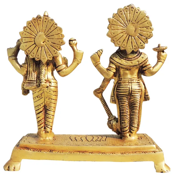 Brass_Showpiece_Vishnu_Laxmi_Standing_Combine_God_Idol_Statue_-_7.5x2.5x7.5_Inch_(BS1392_H)