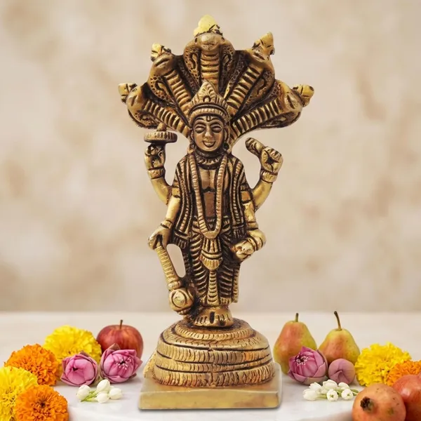 Brass_Showpiece_Vishnu_Ji_God_Idol_Statue_-_2.6x1.6x5_Inch_(BS1401_C)