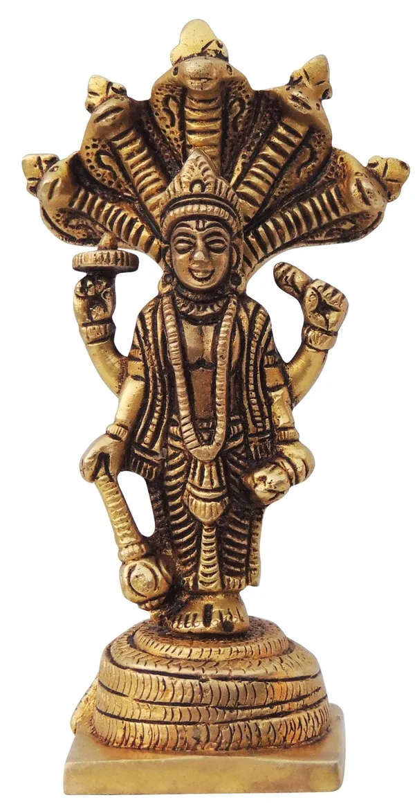 Brass_Showpiece_Vishnu_Ji_God_Idol_Statue_-_2.6x1.6x5_Inch_(BS1401_C)