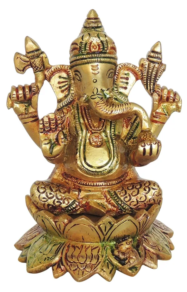 Brass_Showpiece_Ganesh_Ji_God_Idol_Statue_-_4x3.5x5.5_Inch_(BS1411_G)