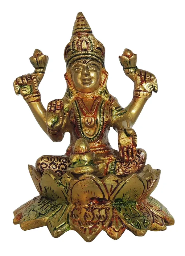 Brass_Showpiece_Laxmi_Ji_God_Idol_Statue_-_3.5x3.5x5_Inch_(BS1411_L)