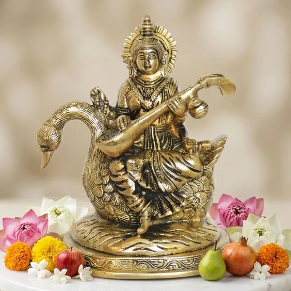 Brass_Showpiece_Saraswati_ji_idol_statue_-_6x4x7_Inch_(BS1414_C)
