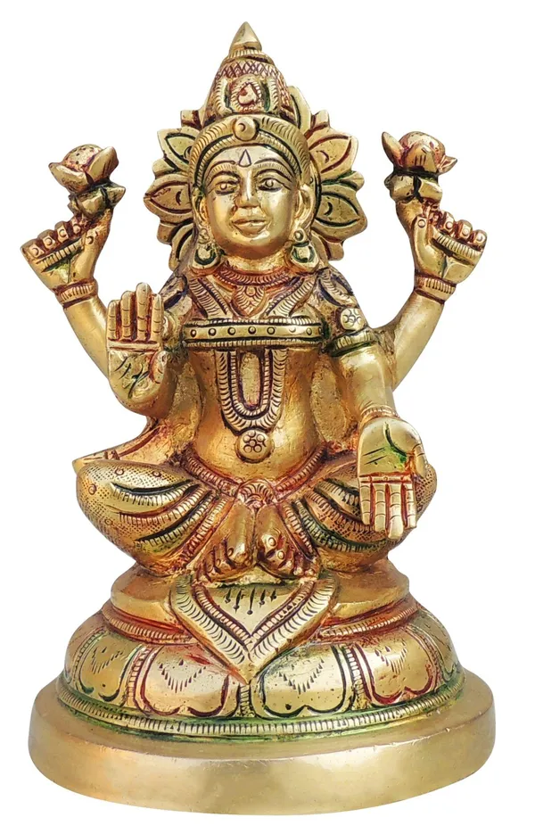 Brass_Showpiece_Laxmi_Ji_God_Idol_Statue_-_4.5x4.5x6.5_Inch_(BS1432_L)