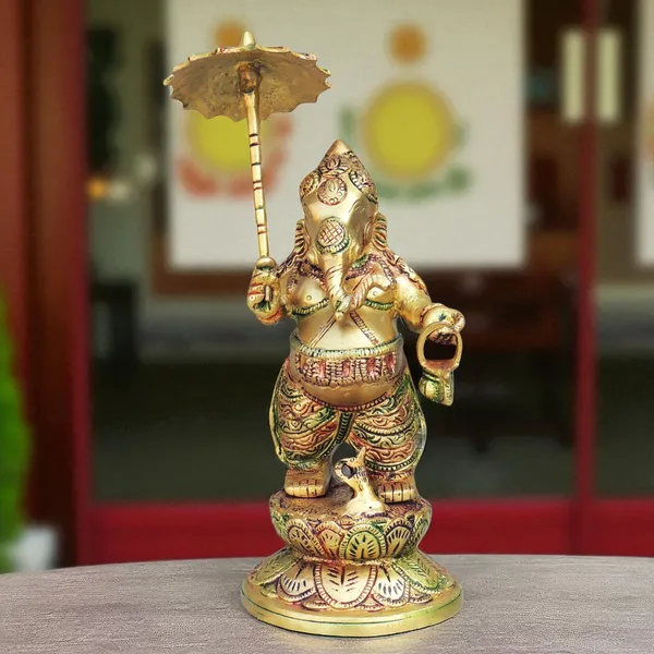 Brass_Showpiece_Ganesh_With_Umbrella_God_Idol_Statue_-_4.6x4.6x11.5_Inch_(BS1462_C)